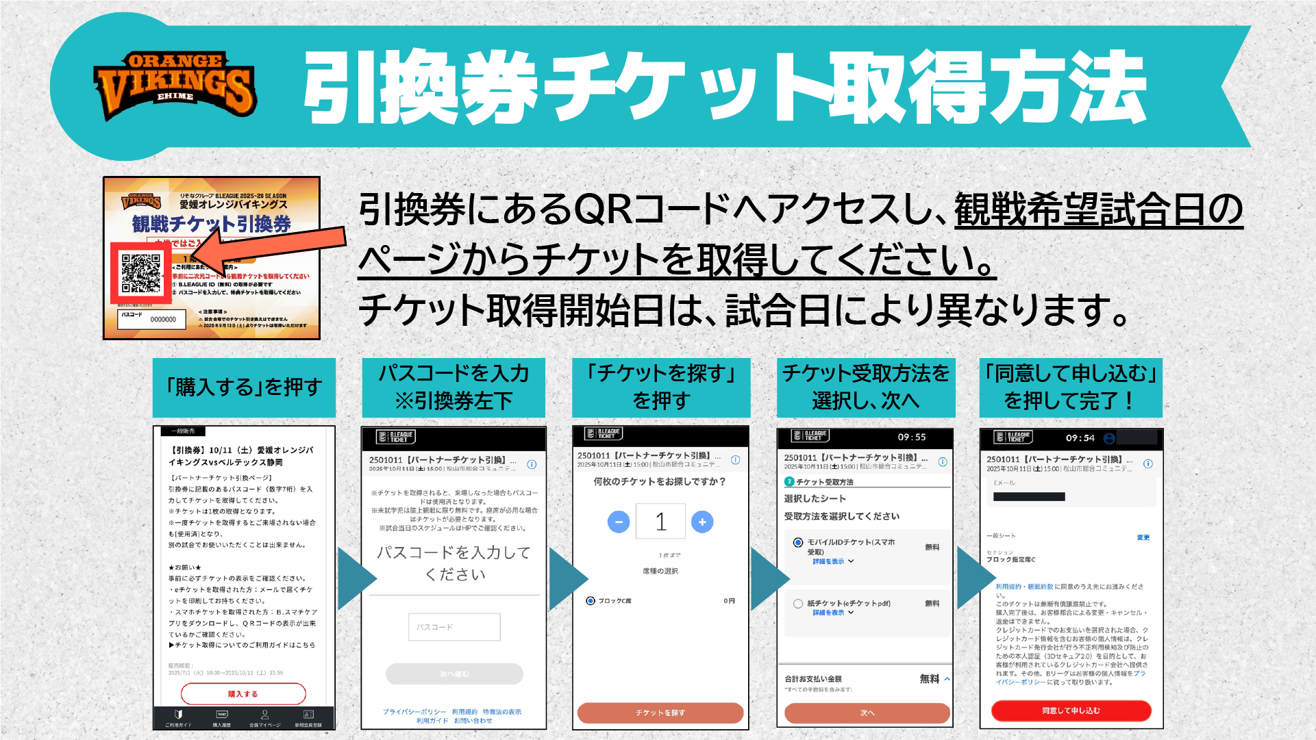 パートナー企業様向け観戦チケット引換券について | 愛媛オレンジ