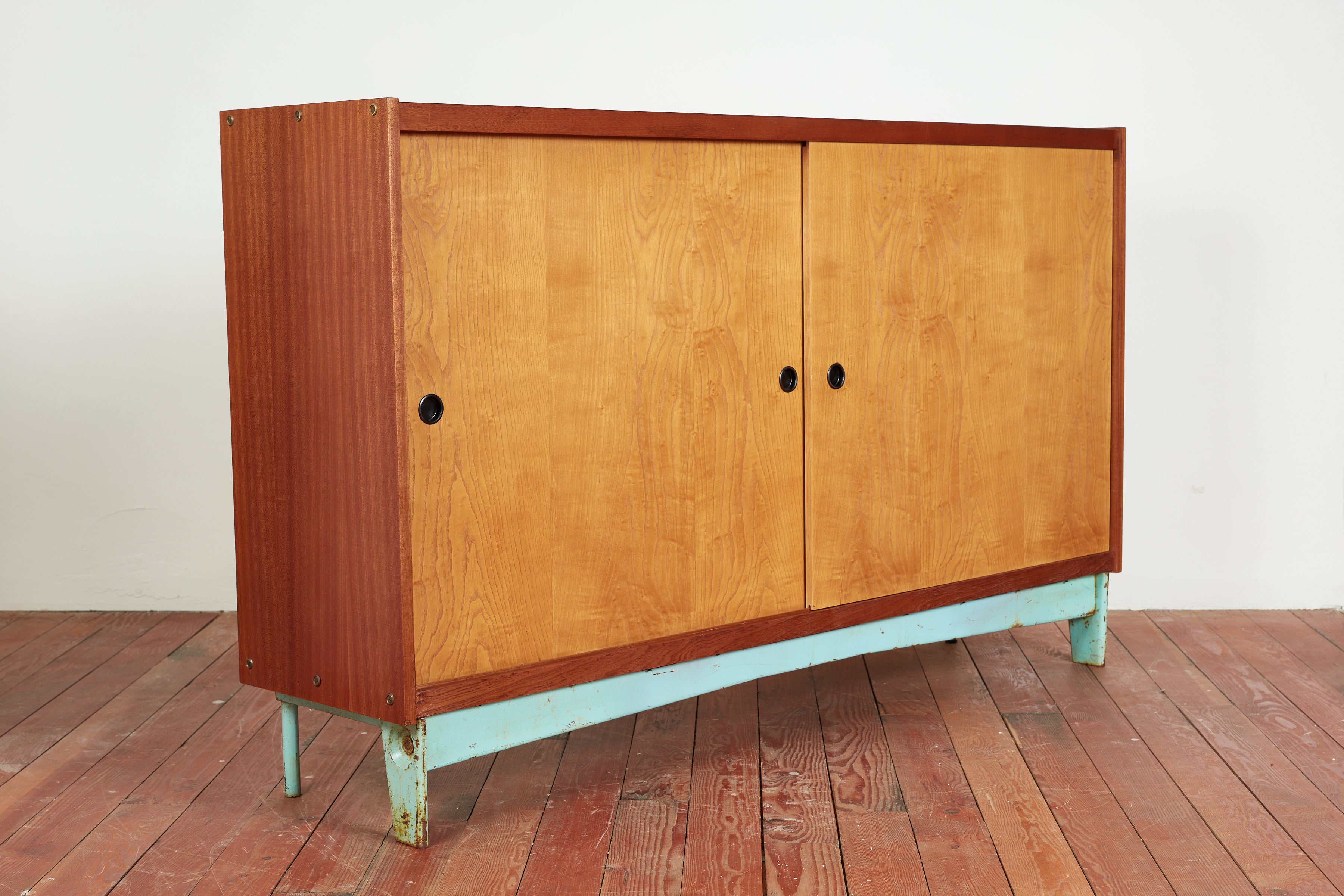 Massive Jean Prouve Style Cabinet - Orange Furniture Los Angeles
