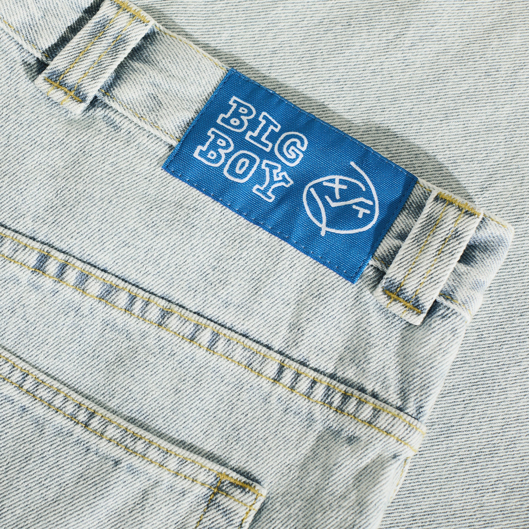 Polar Skate Co. Big Boy Pants OG LOGO Light Blue - Orchard Skateshop