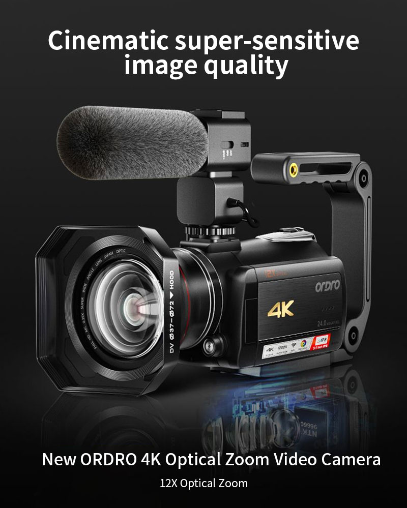 ORDRO AC5 Optical Zoom 4K Video Camera - ORDRO
