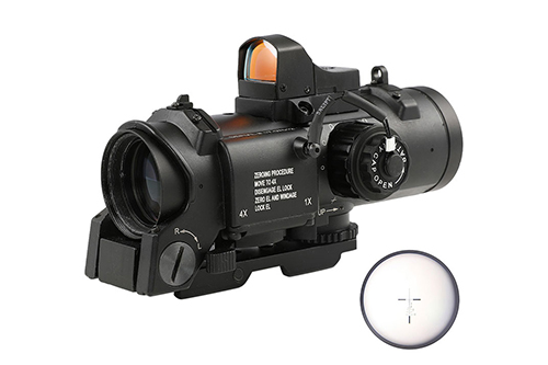 ELCAN SPECTER DRタイプ 1-4倍可変スコープ オープンサイト付き BK