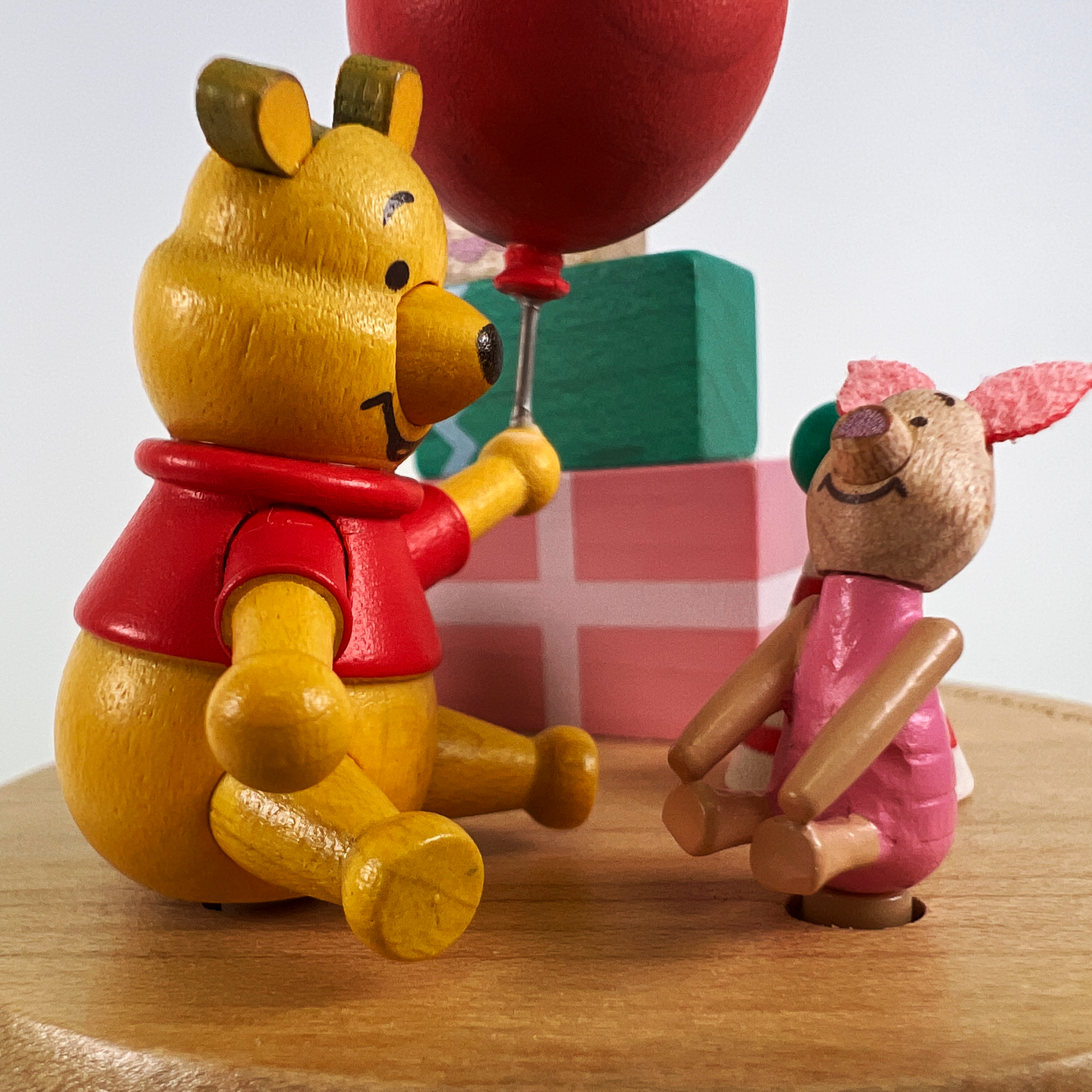 CD182S】ディズニー木製からくりオルゴール くまのプーさんプレゼント