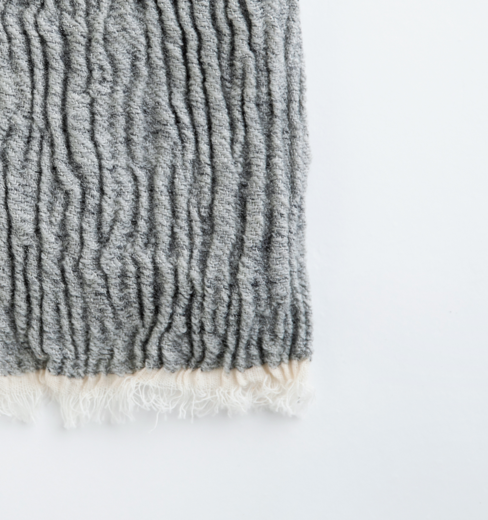 ウール ネックウォーマー 杢グレー×エクリュ | 【公式】工房織座