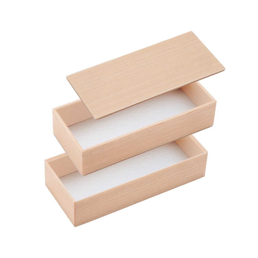 発泡製折箱共蓋付 黒久松 2段 カップ(小鉢65・懐石88角)2ケ用の容器