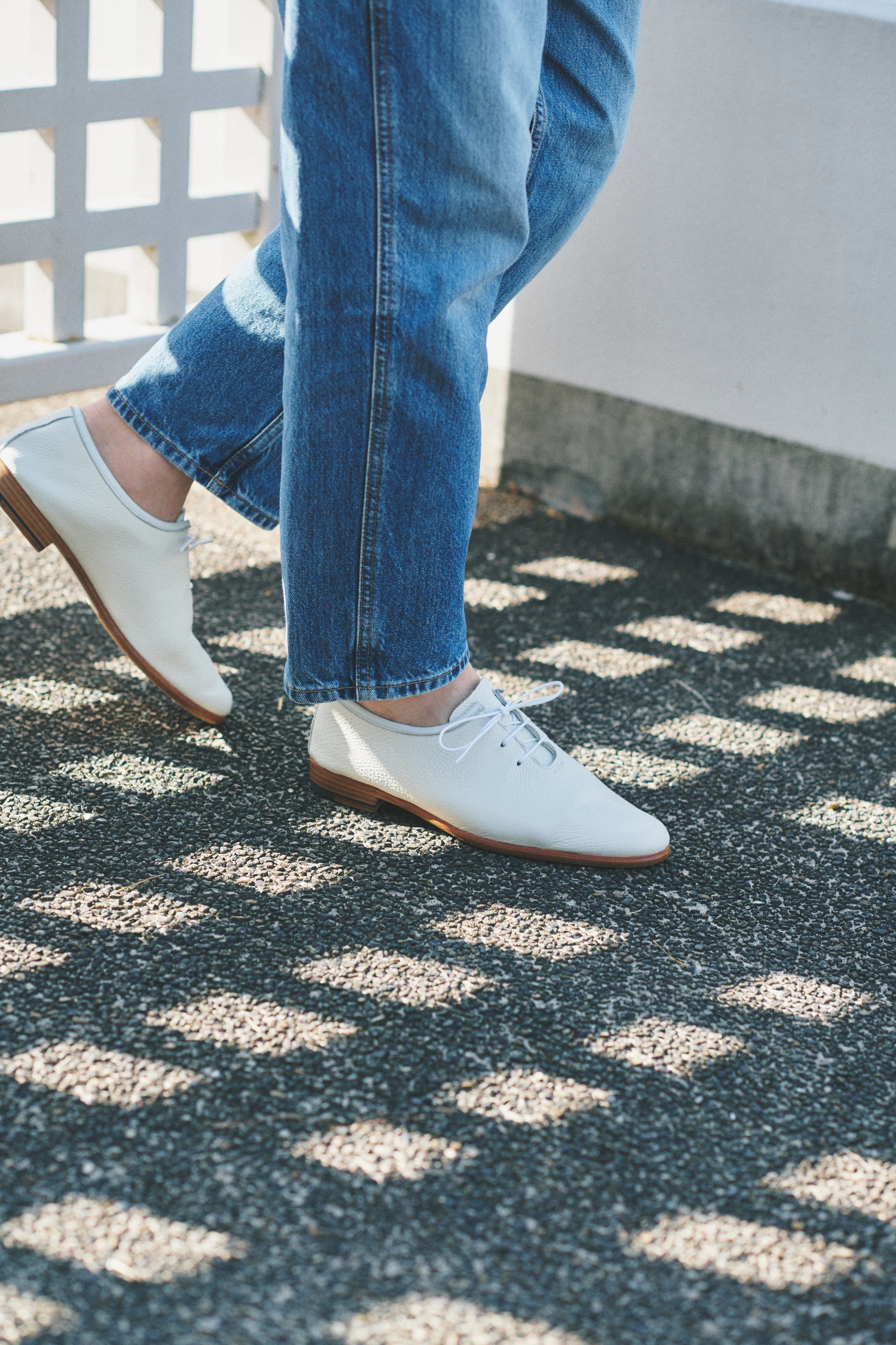 ORIENTAL オリエンタル 001 Unlined plain toe White (R-0002) レザー