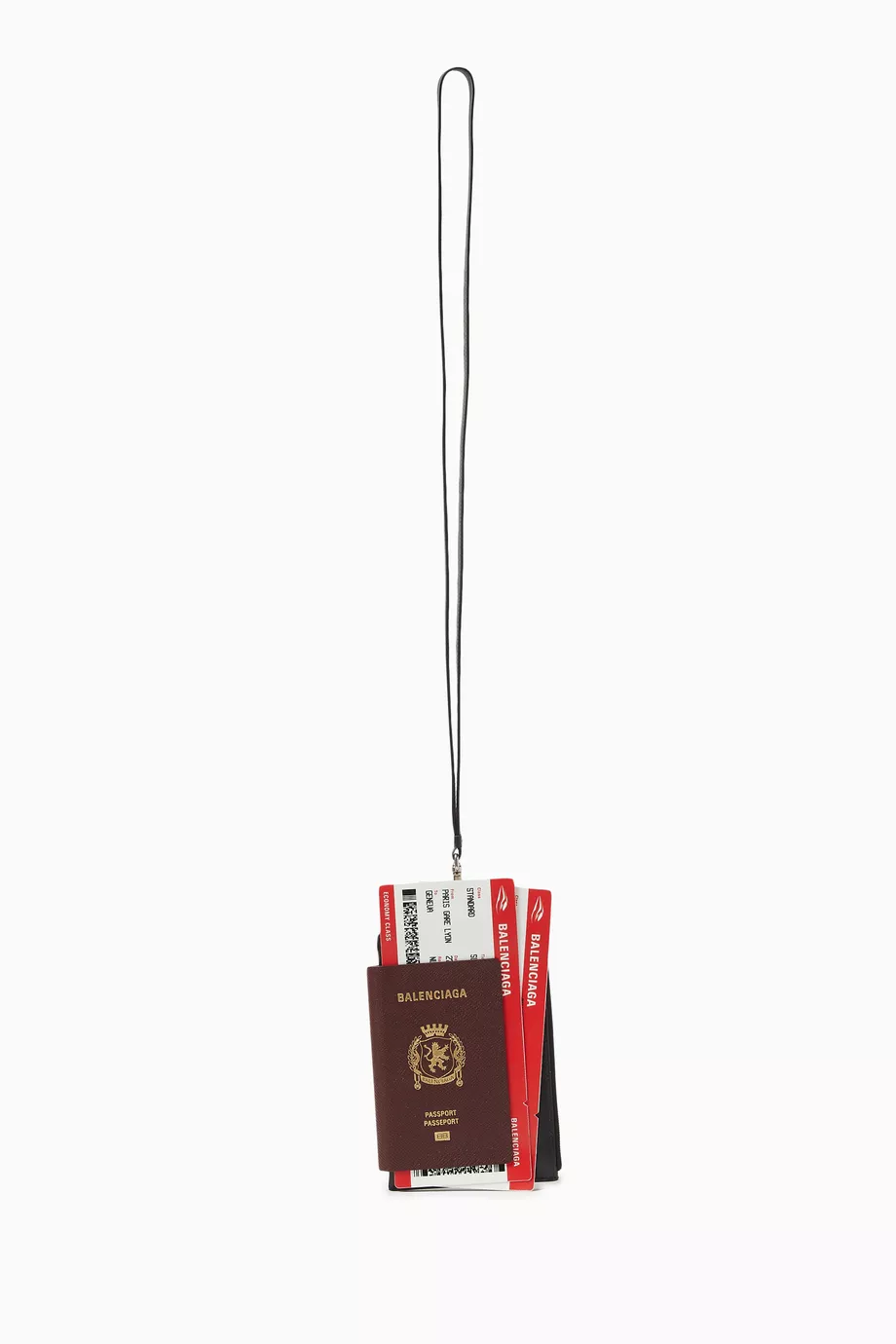 Buy Balenciaga Red Passport Phone Holder in Calfskin for Men