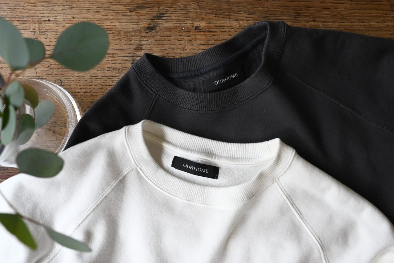裏毛素材のクルーネックプルオーバー – OURHOME