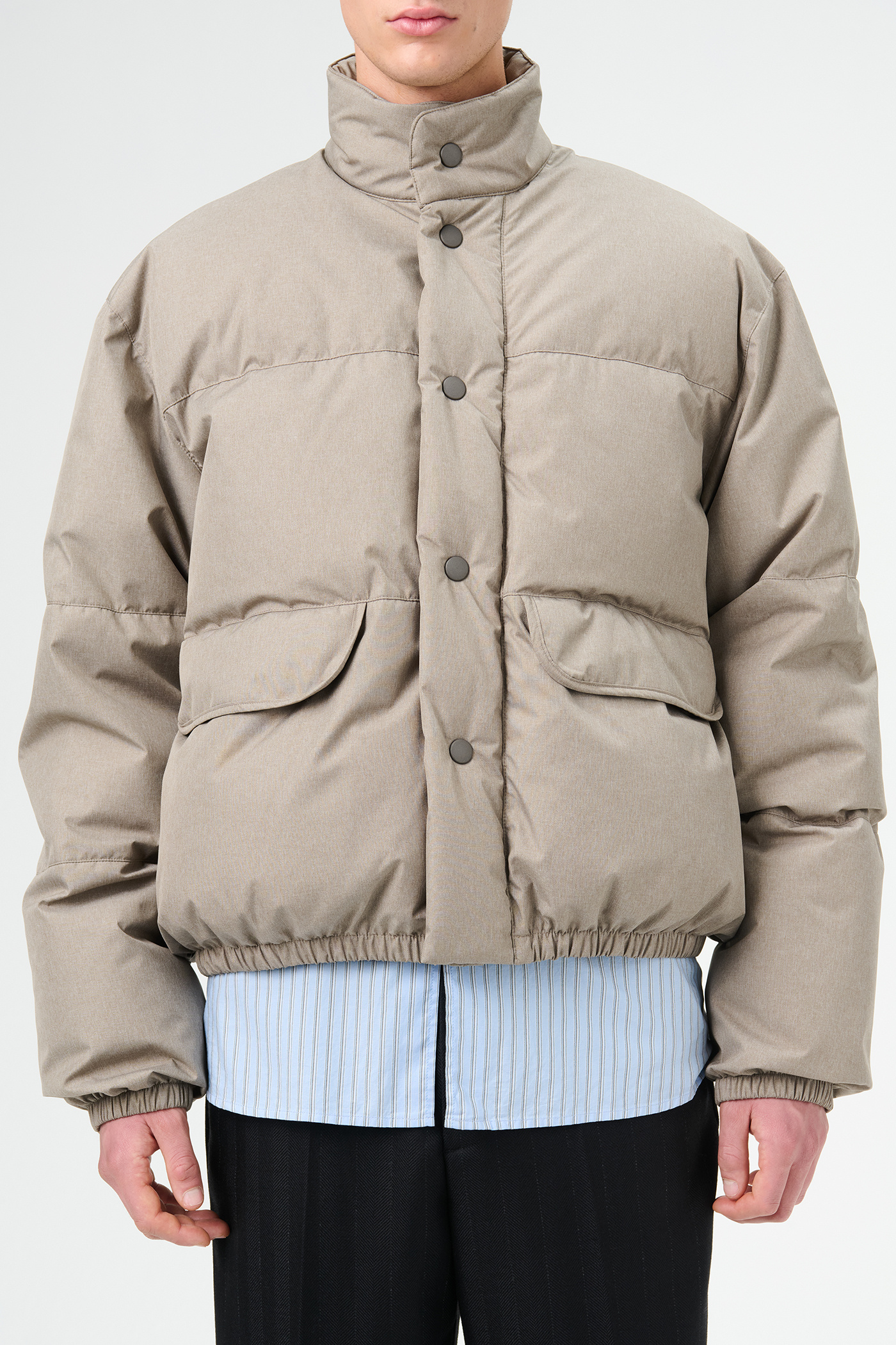 Our Legacy - Inhale Puffa Doubleganger Beige Mel Nylon