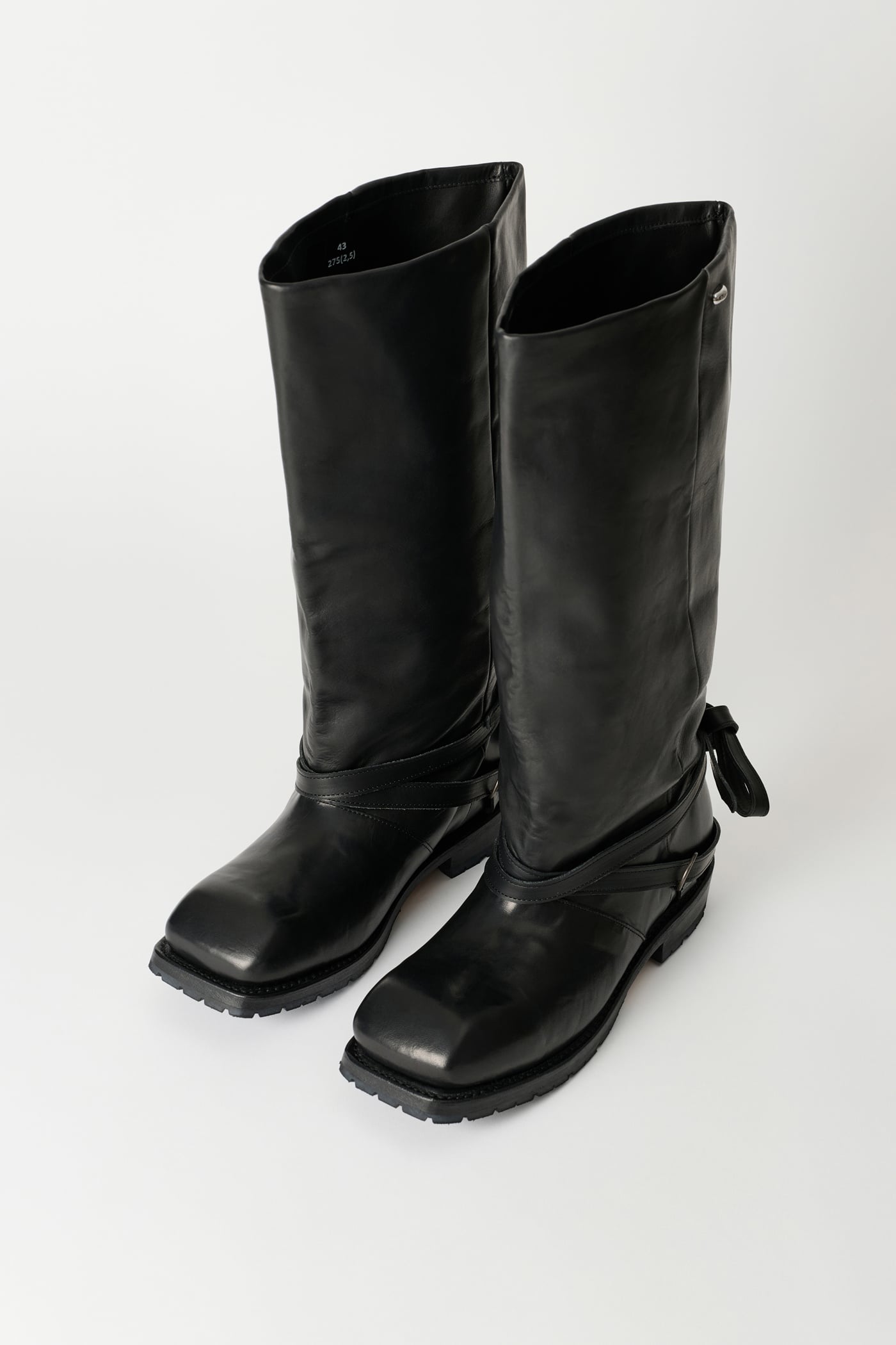 Our Legacy - High Engine Boot Black Tensile Cattle Hide