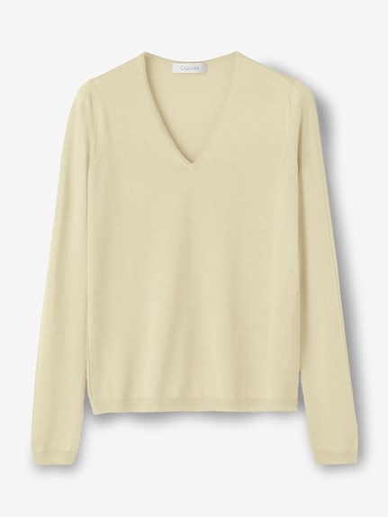 カシミヤシルク】Vネックニット（ニット）｜STRASBURGO OUTLET