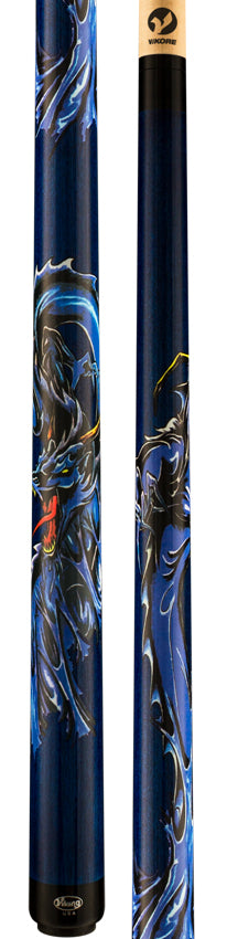 Viking DE0507 De-Cues Series Play Cue - Blue Stained Northwood Maple w