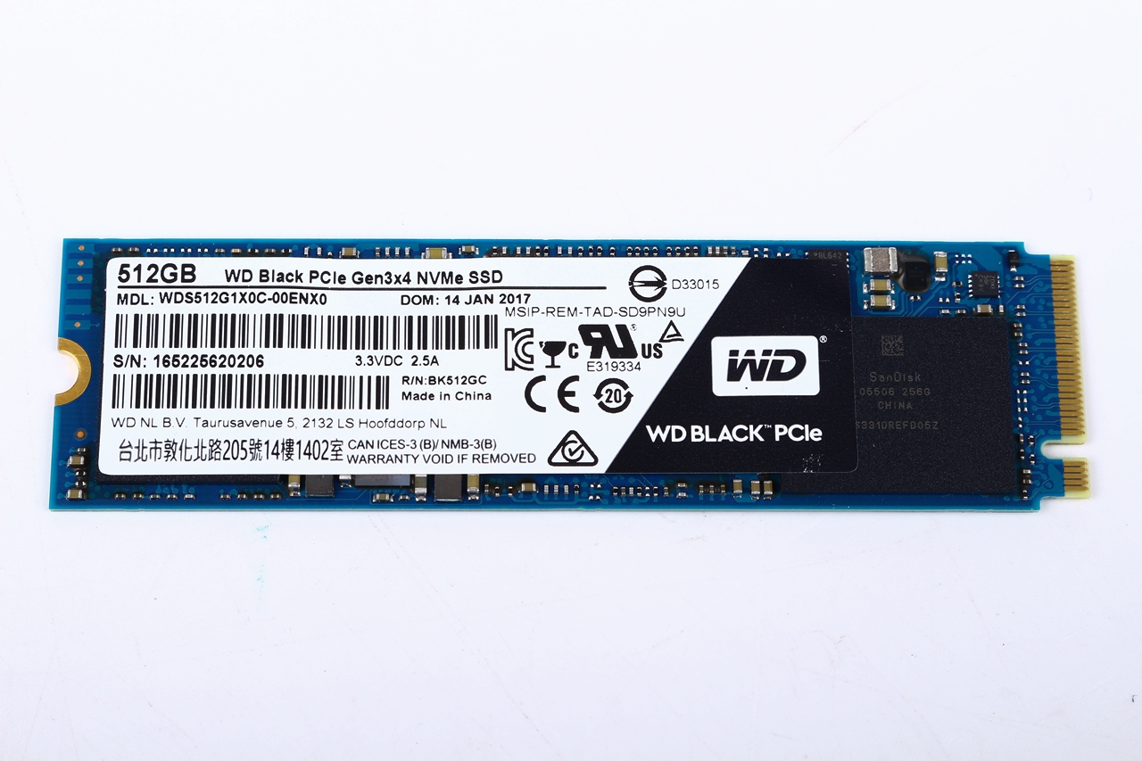 WD BLACK PCIe NVMe SSD 512GB登場，黑標系列對比SATA SSD效能再上一層