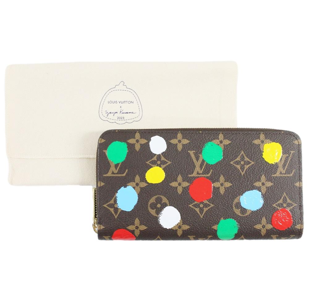 LV×YK ジッピー・ウォレット」M81864「ルイヴィトン×草間彌生」Painted