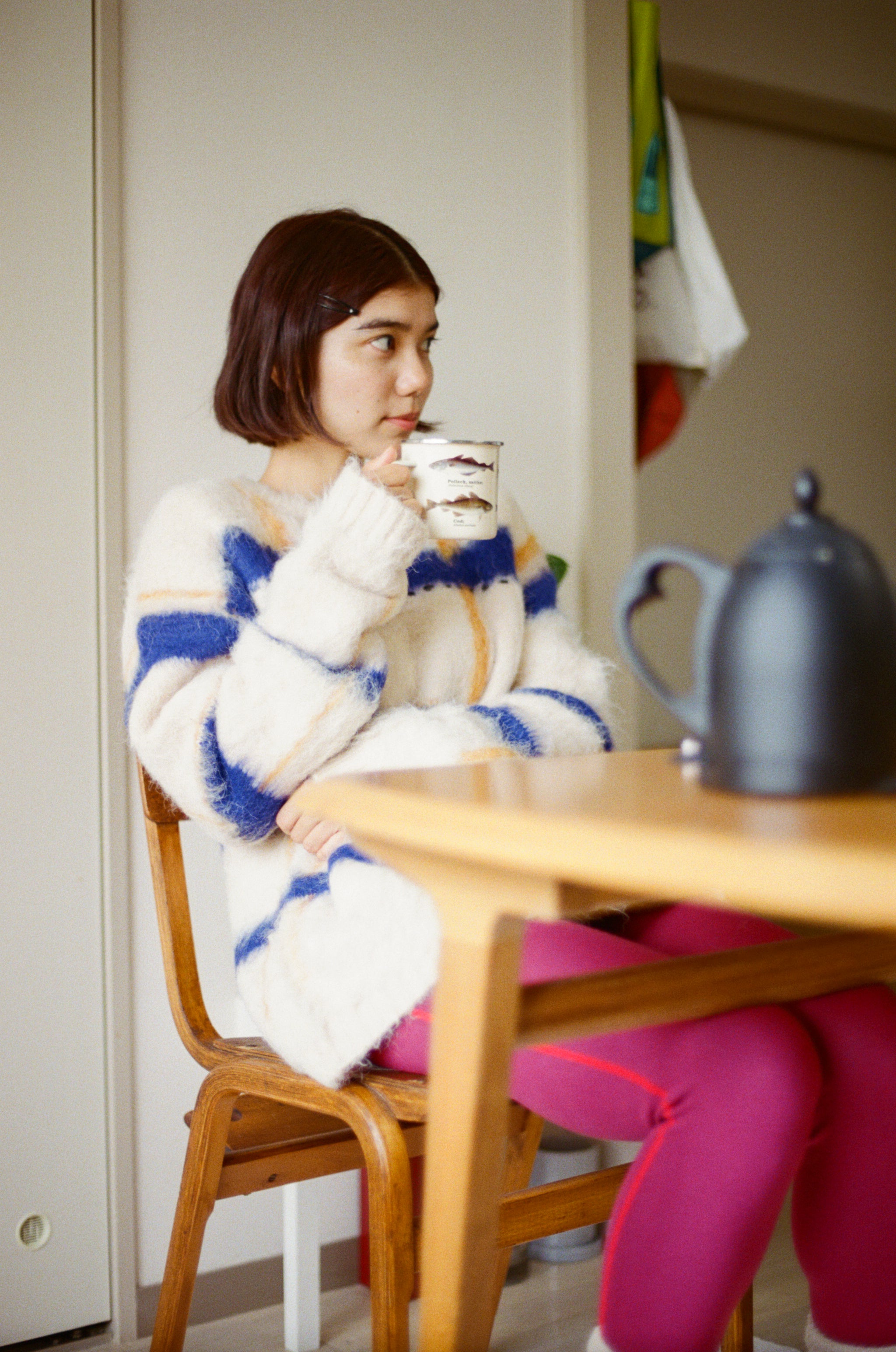 透明な空気のチェックニット – pamm.officialstore