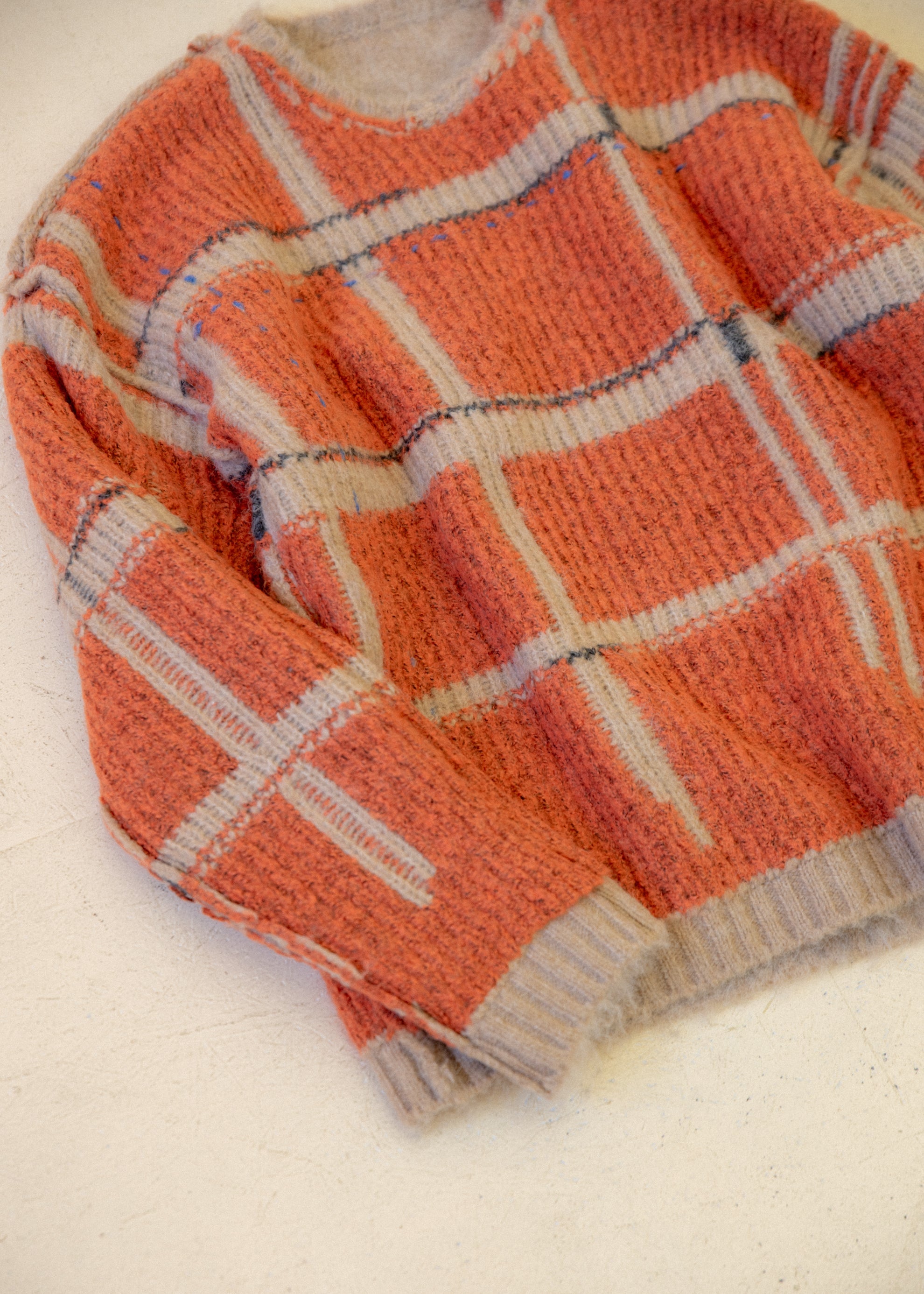 透明な空気のチェックニット – pamm.officialstore