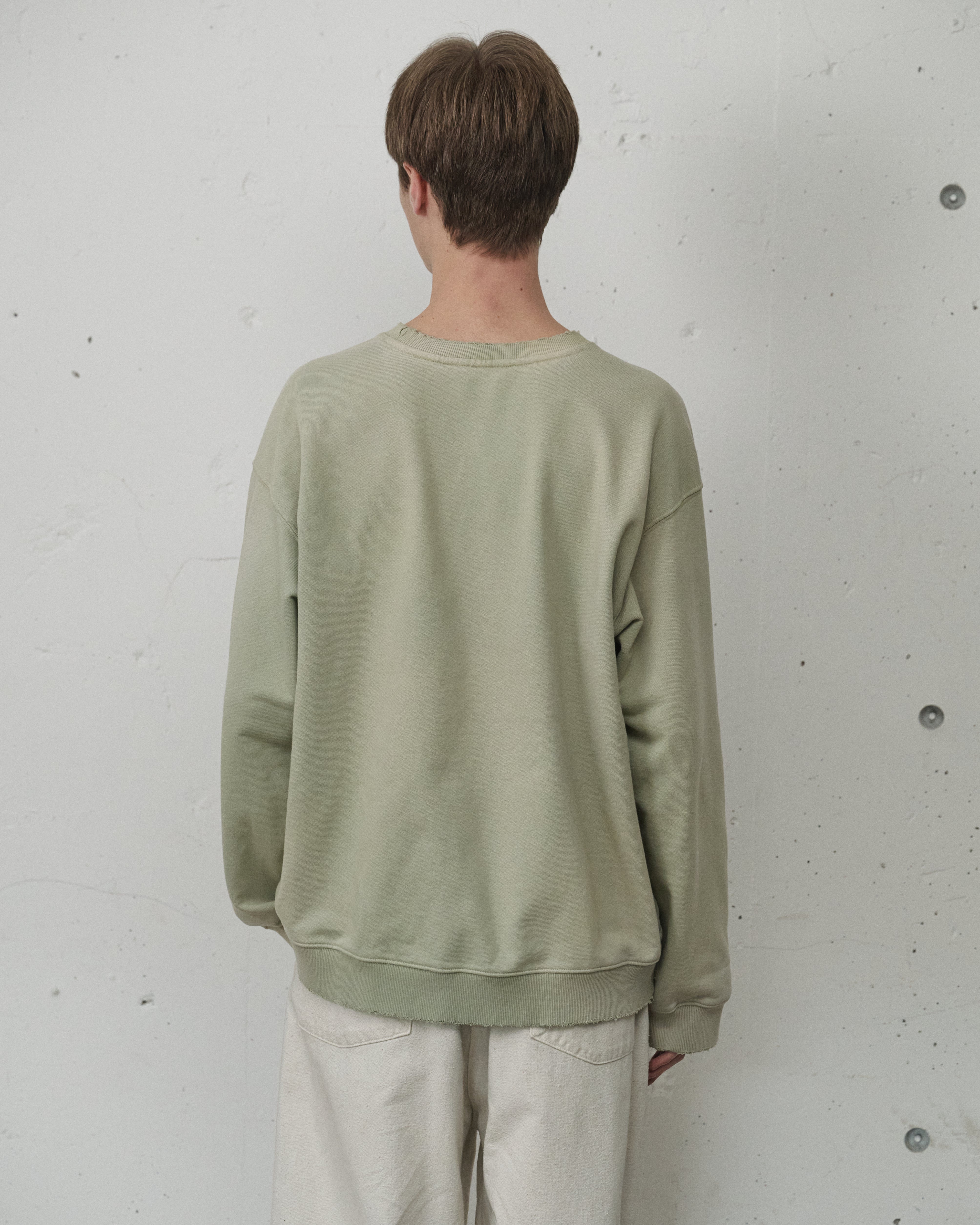ANCELLM】UNEVENNESS SWEAT SHIRT - GRAYMINT