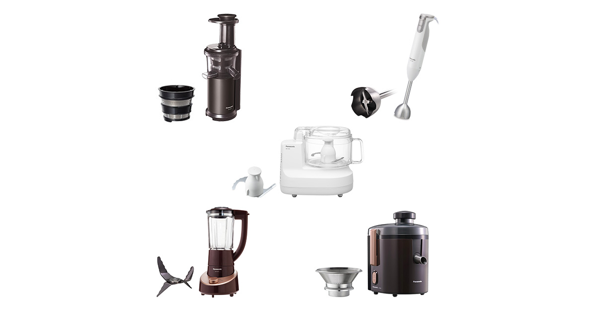 ミキサー・ハンドブレンダー・フードプロセッサー・ジューサー使い分け