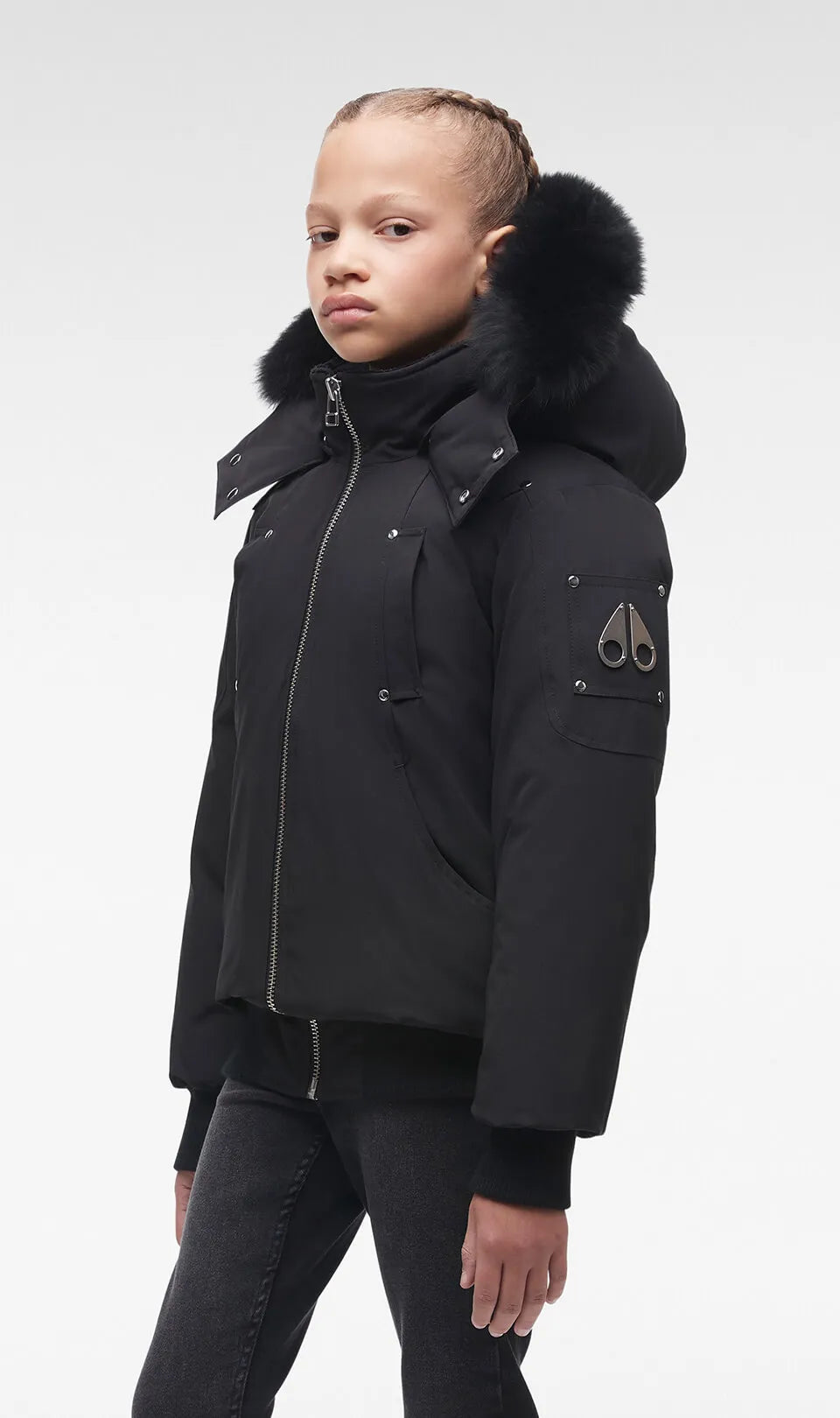 Moose Knuckles Black With Black Unisex Bomber – Panda and Cub