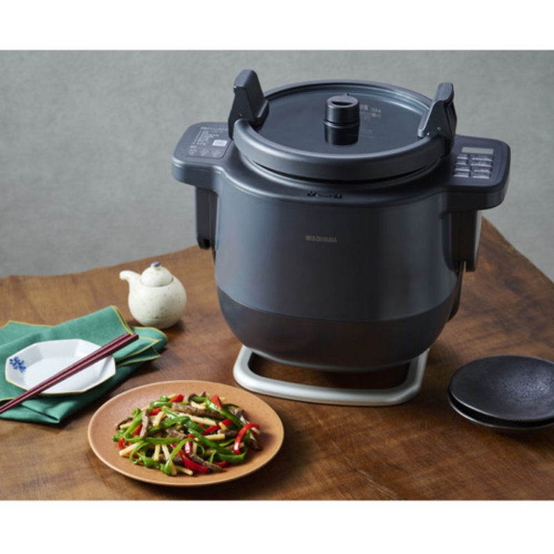 アイリスオーヤマ】自動かくはん式調理機 CHEF DRUM DAC-IA2-H グレー