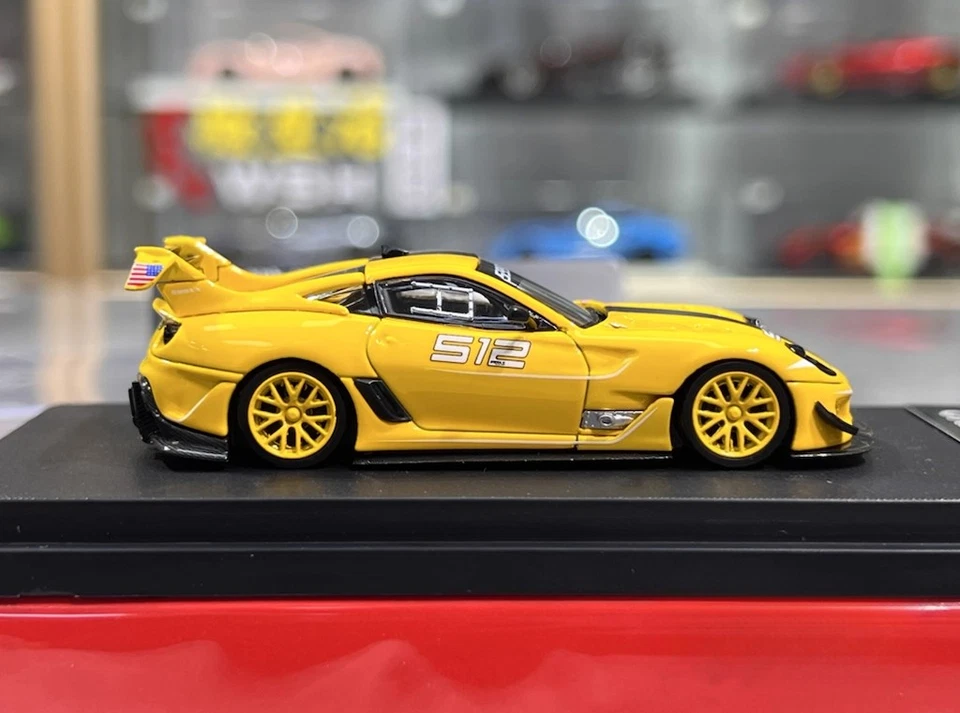 LS Model 1:64 Ferrari 599XX - Yellow 512 - Pablos Diecast Garage