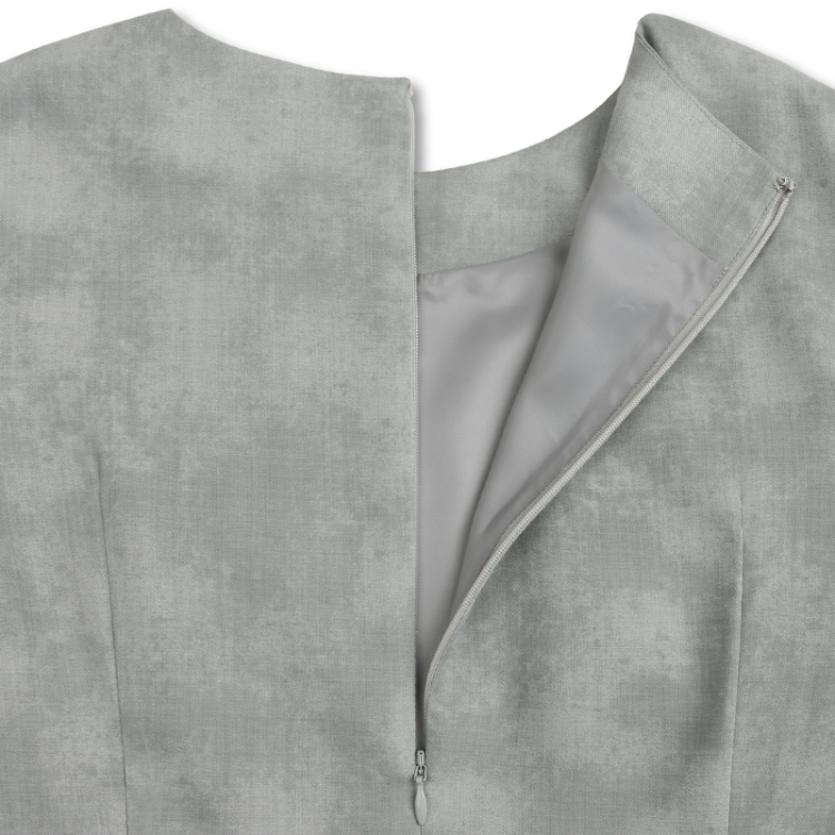 尾形光琳 ビエラワンピース長袖＜燕子花/銀鼠＞ | 京友禅アロハシャツ