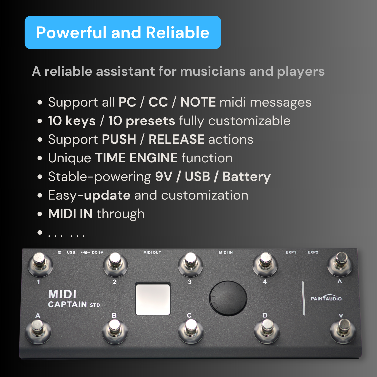 MIDI Captain STD Vesion (Black) – PaintAudio