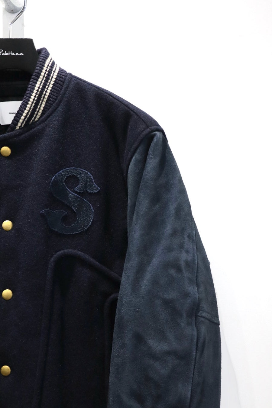 SUGARHILL(シュガーヒル)のLEATHER STUDIUM JACKET NAVYの通販
