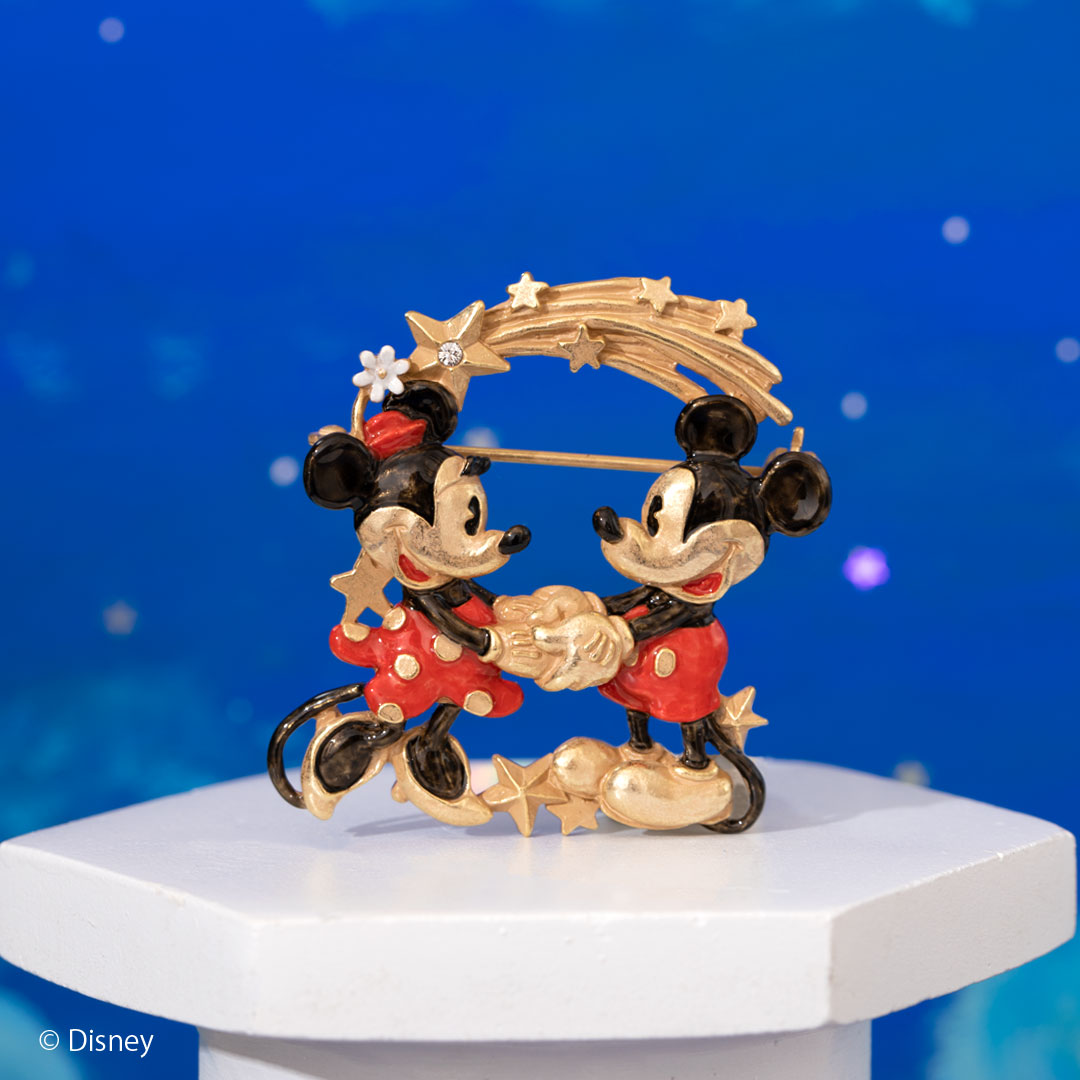 ミッキー＆ミニー/ブローチ【ミッキー＆ミニーデザインアクセサリー