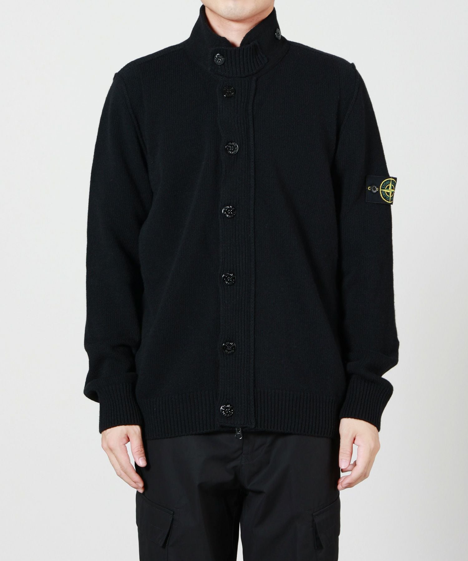 STONE ISLAND(ストーンアイランド)】 ボタン付きジャンパー フェルト