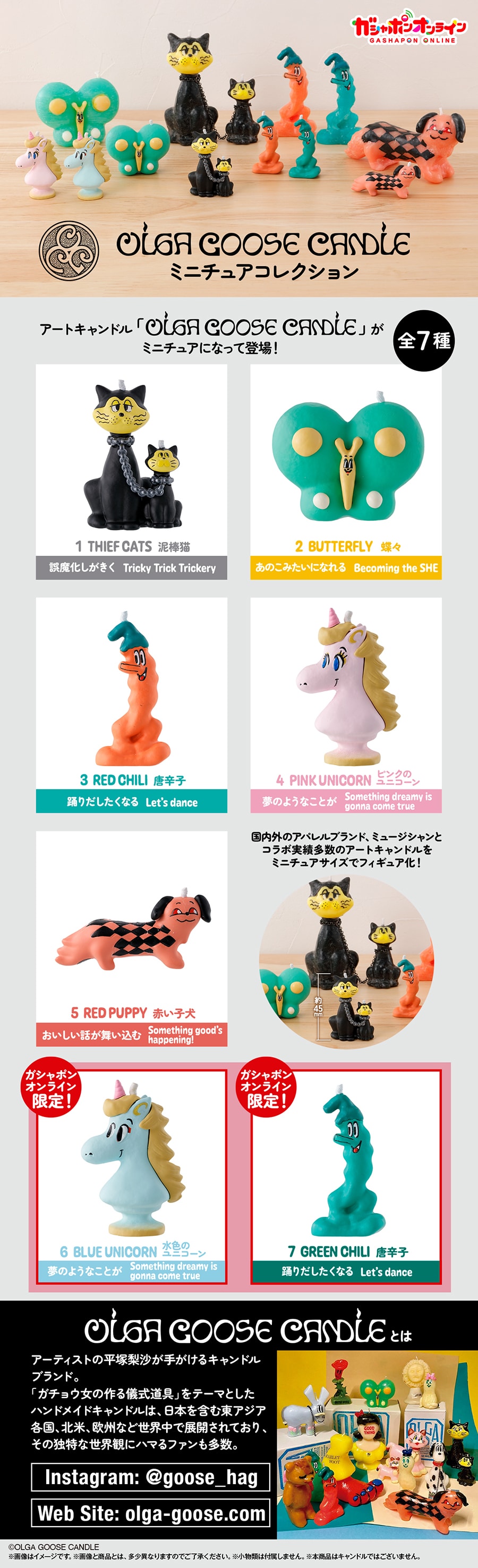 OLGA GOOSE CANDLE ミニチュアコレクション | ナムコパークス