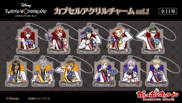 ディズニー ツイステッドワンダーランド カプセルアクリルチャームvol