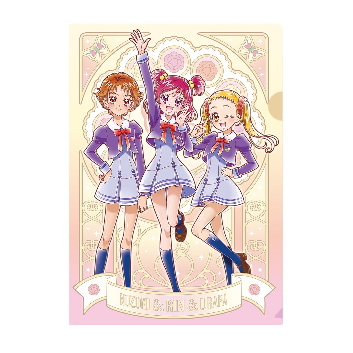 フラットガシャポン】プリキュアオールスターズ クリアファイル