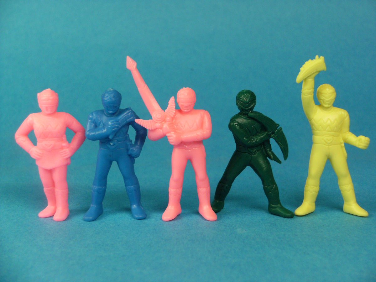 星獣戦隊ギンガマン」雪印ソーセージおまけミニモデル。ギンガグリーン