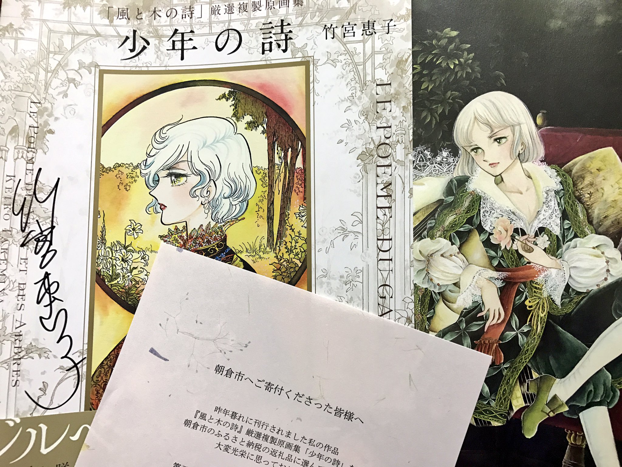 竹宮恵子 イラストポスター B4サイズ 竹宮恵子 風と木の詩-LE POEME…- 帯