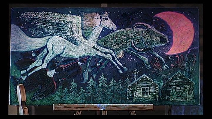 ウルスラの絵のモデルは、青森県八戸市立湊中学校の養護学級の生徒たち