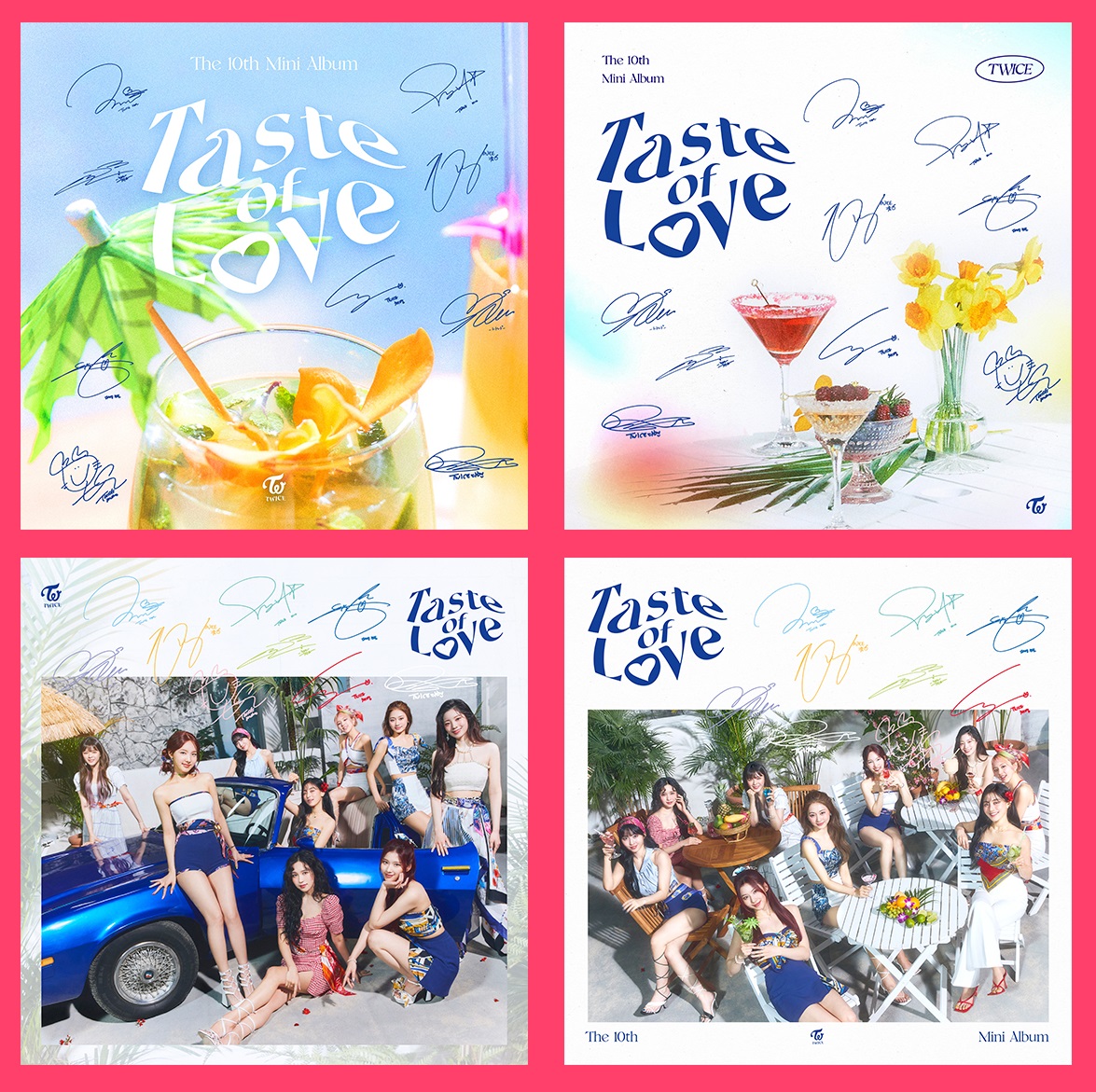 TWICEサインアルバム （Taste of Love）+ 個人メッセージ TWICE 10th Mini Album - Taste of Love [ In Love Ver. ] Photobook +