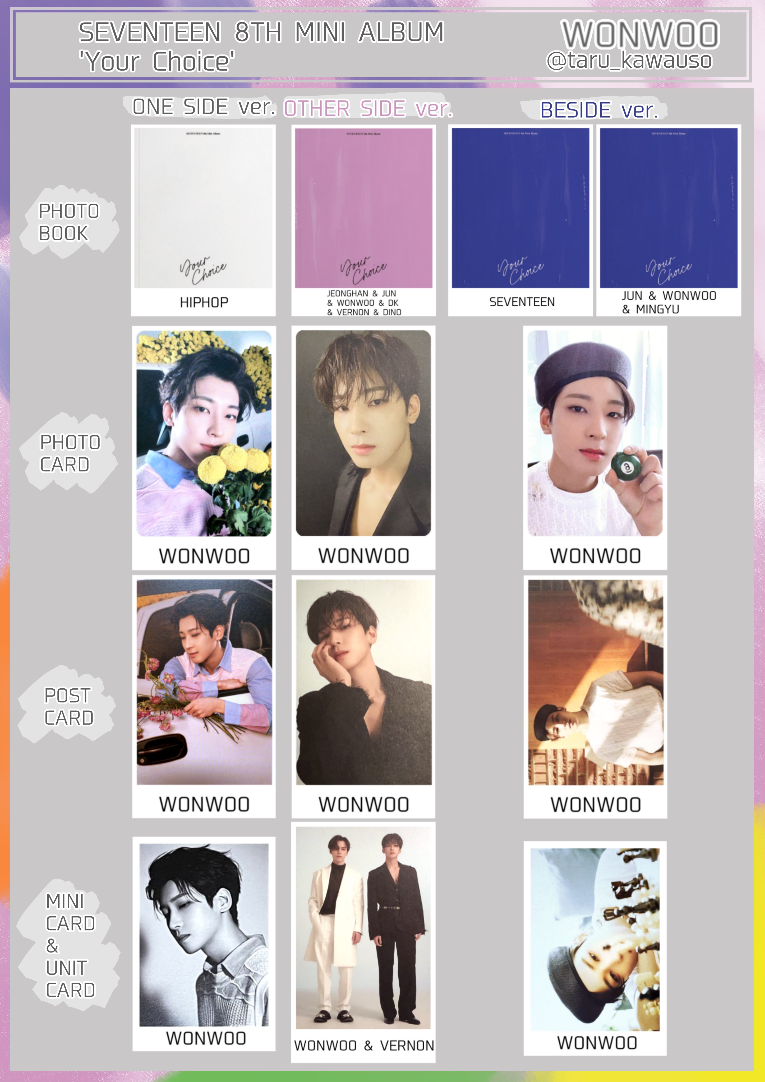 セブチ your choice ラキドロ ヨントン ウォヌ トレカ