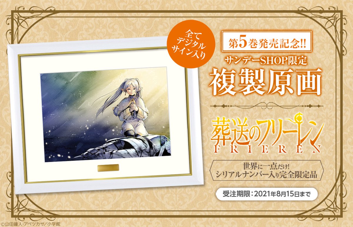 葬送のフリーレン最高級複製原画♪祈りA5