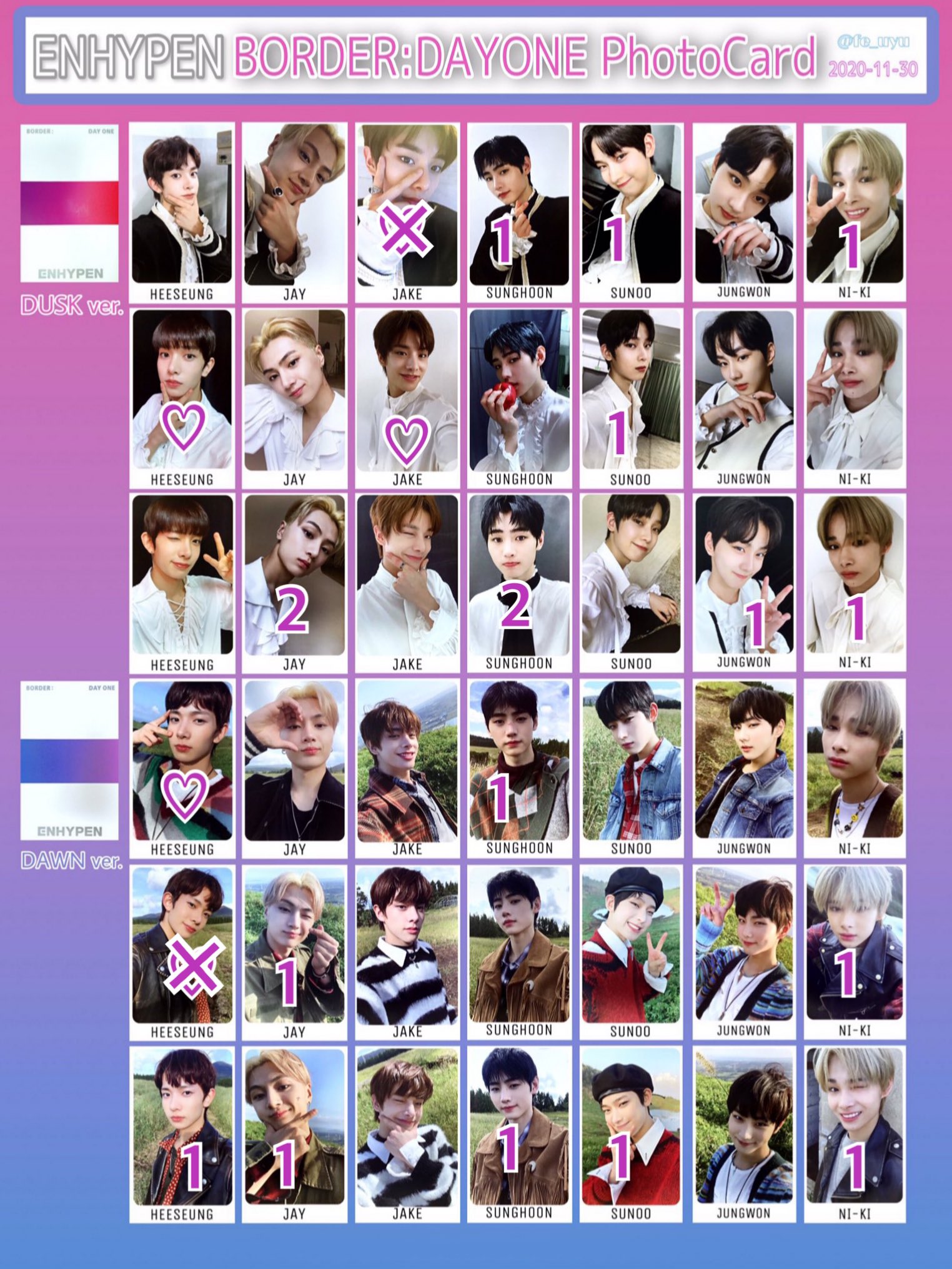 ENHYPEN DAYONE ジェイ ラキドロ トレカ 【公式通販】
