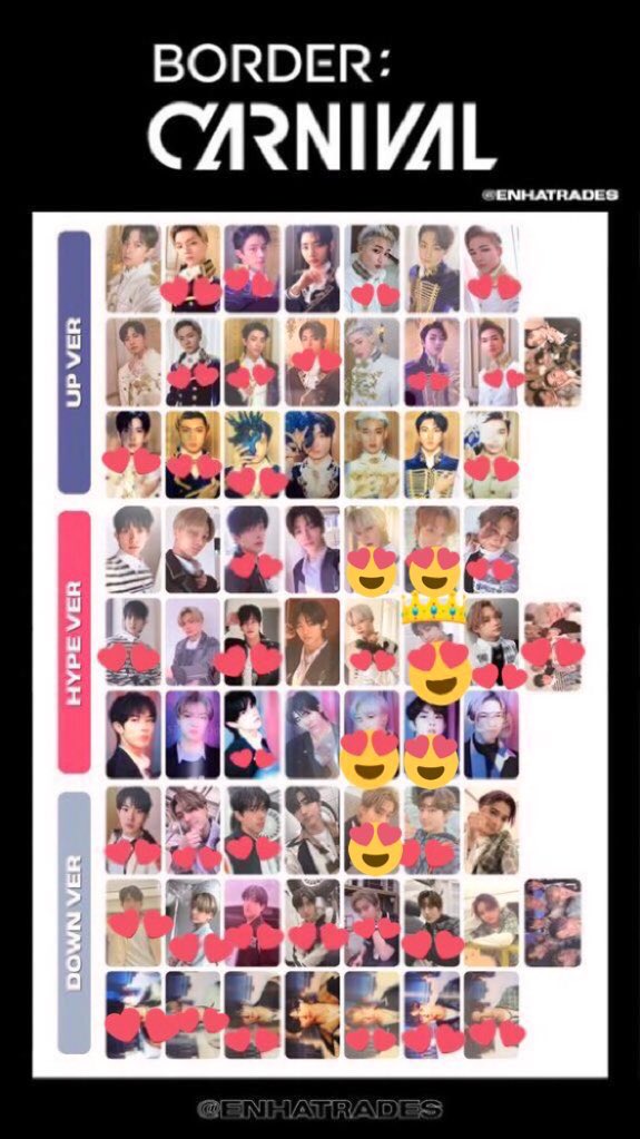 BORDER:CARNIVAL】 ENHYPEN トレカ 交換 アルバム エナプ #ENHYPEN交換