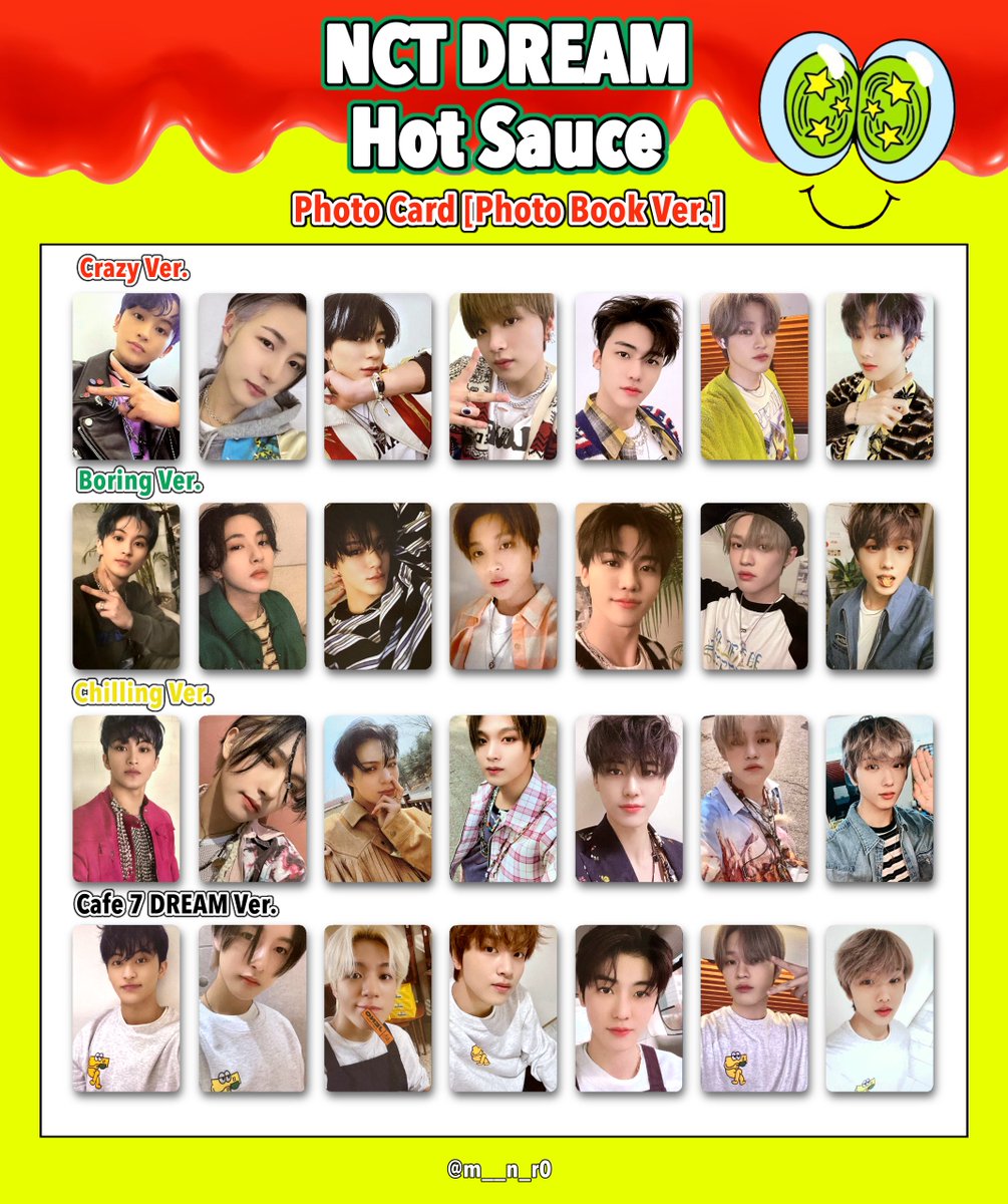 NCTDREAM #HotSauce Photobook Ver. Photo card Template Tag🔍 トレカ