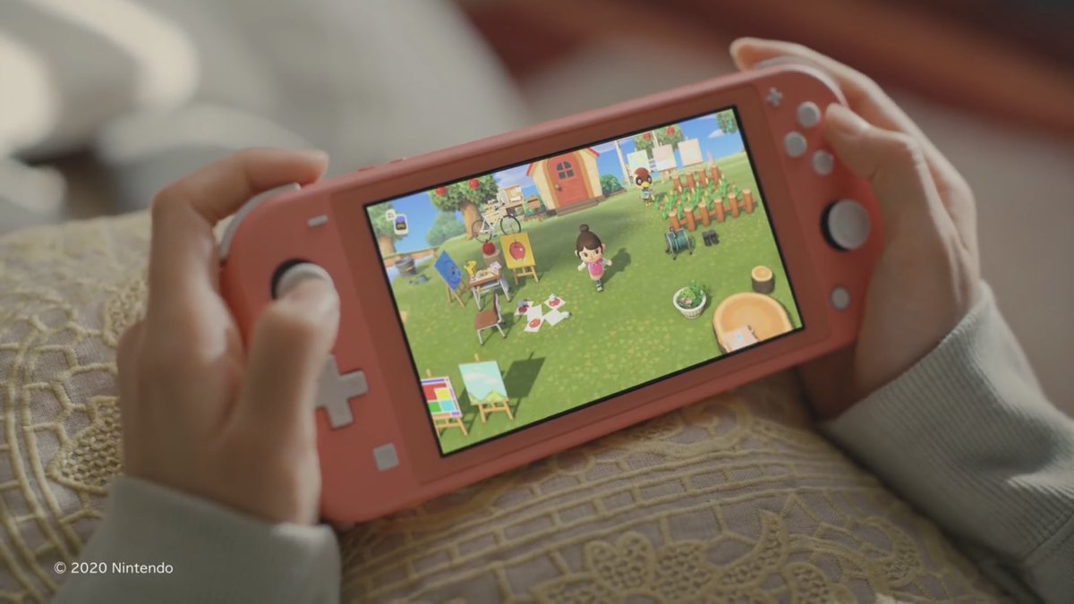 あつまれどうぶつの森とNintendo Switch Lite 新色コーラルの春CMが