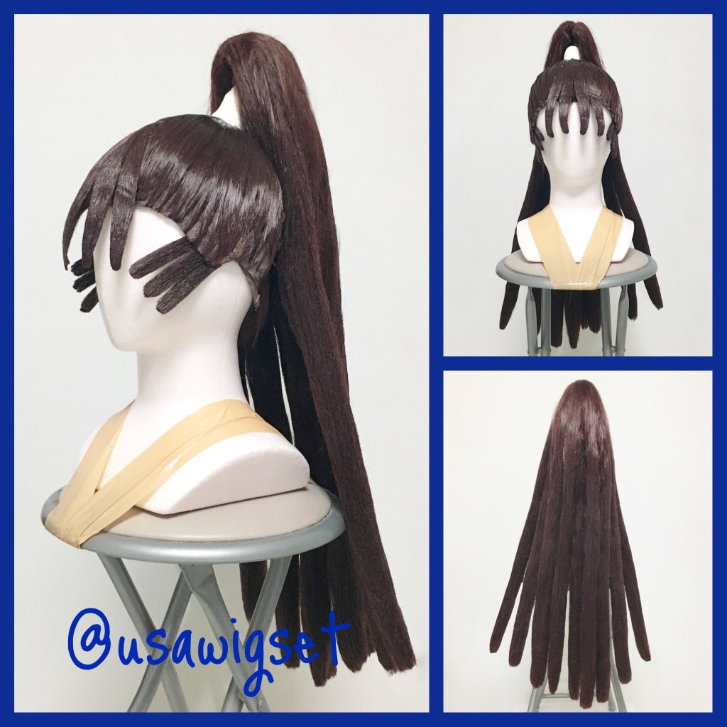 ご依頼分の尾浜勘右衛門のコスプレウィッグが仕上がりました✂️ #ウサwig