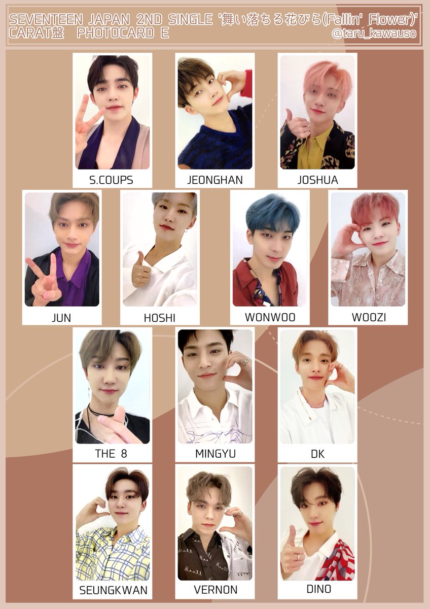 SEVENTEEN セブチ 舞い落ちる花びら Fallin' Flower フォトカード