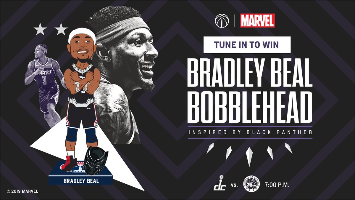 NBA 2019 BRADLEY BEAL BOBBLEHEAD MARVEL