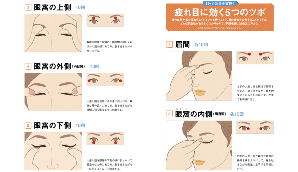 即効1分で効果を実感！疲れ目に効く5つのツボマッサージ』 #ビックリ