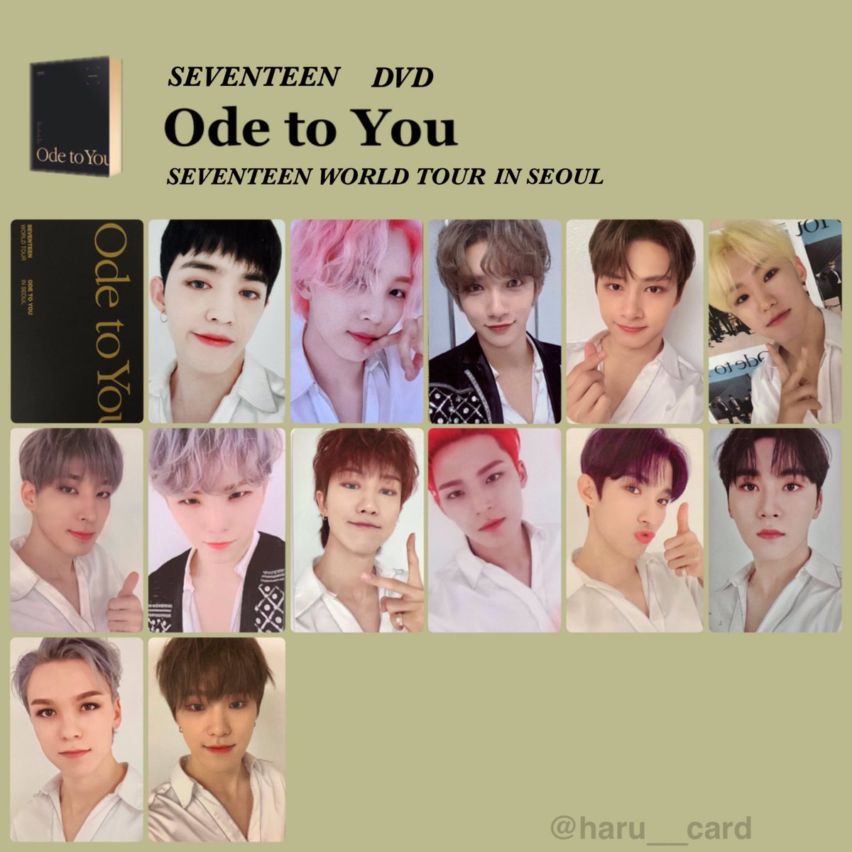 SEVENTEEN World Tour 'Ode To You' In Seoul DVD & Blu-Ray Photocard