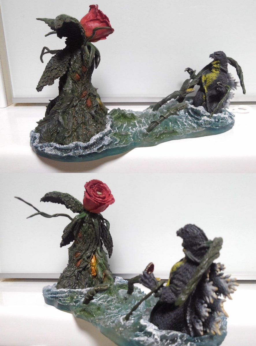 ゴジラ 特撮大百科 ゴジラvsビオランテ 芦ノ湖の激闘。激しく波だった