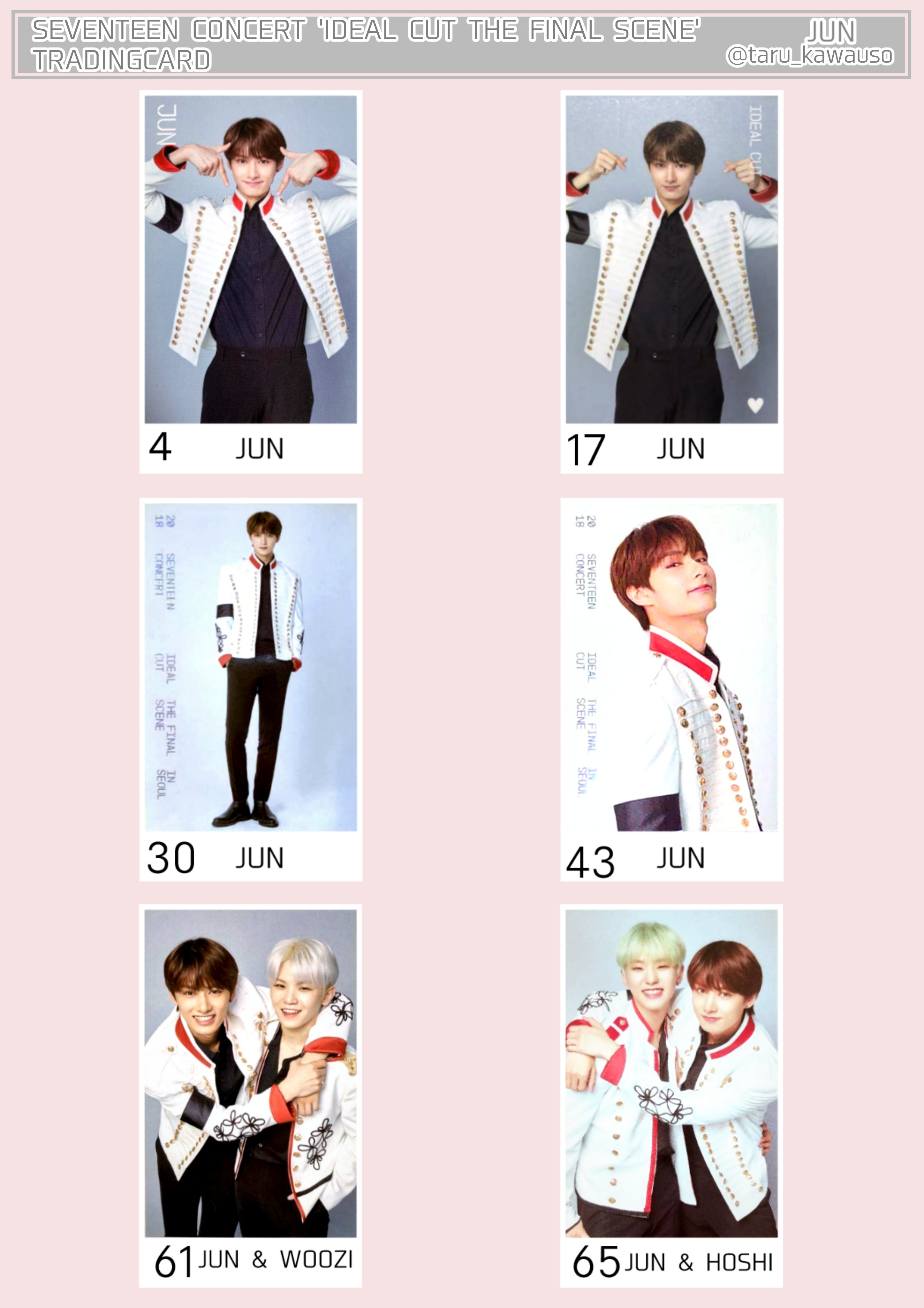 IDEAL CUT 2018 SEVENTEEN トレカコンプリート SEVENTEEN CONCERT 2018