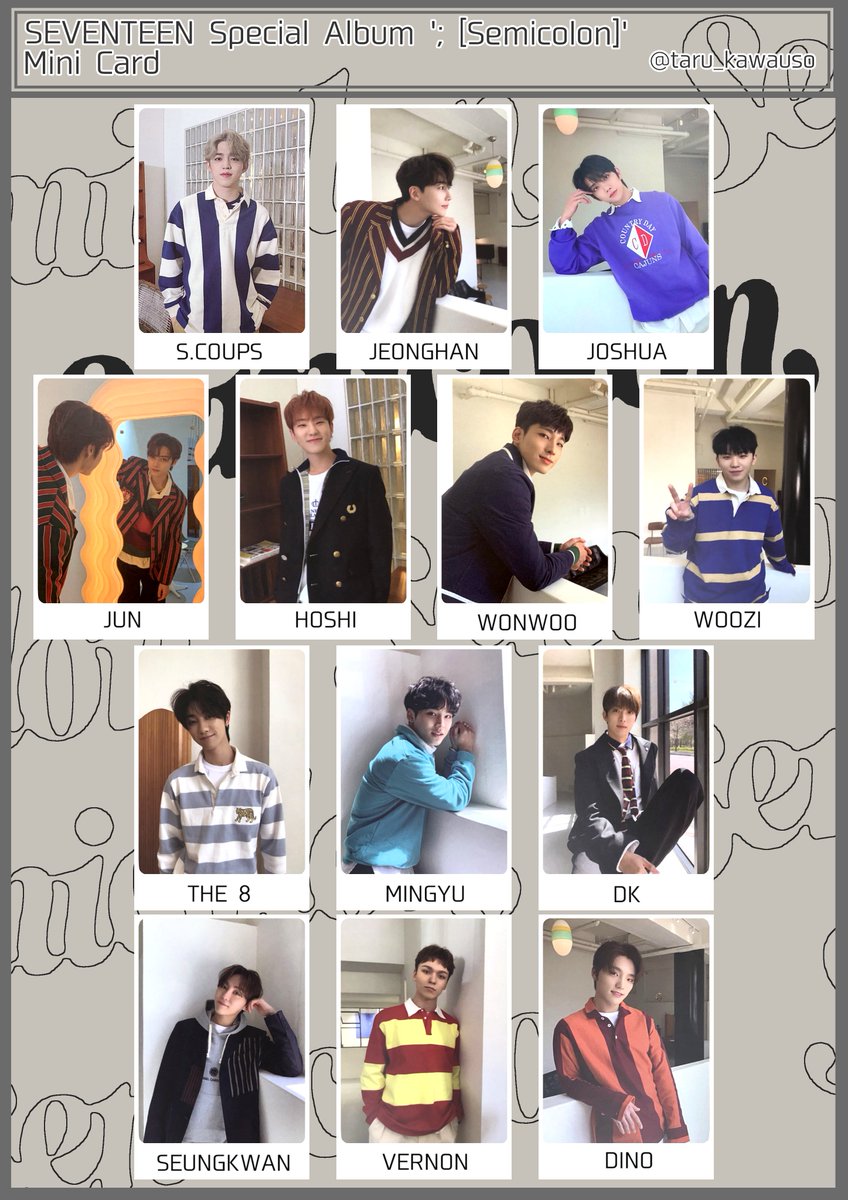 SEVENTEEN セブチ Special Album ； Semicolon セミコロン Minicard